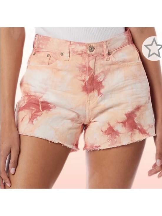 UNIONBAY Pants - UNIONBAY Callie High Rise Tie‎ Dye Pink Orange Shorts Junior Size 11